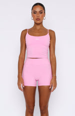 Keep Up High Waisted Shorts 4" Baby Pink