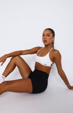 She's Healthy Sports Crop White