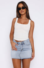 Love To Dream Denim Mini Skirt Light Blue Wash