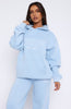 Missed Flights Oversized Hoodie Soft Blue