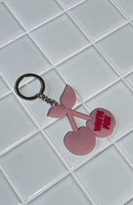 Cherry On Top Keychain Pink