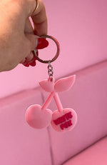 Cherry On Top Keychain Pink