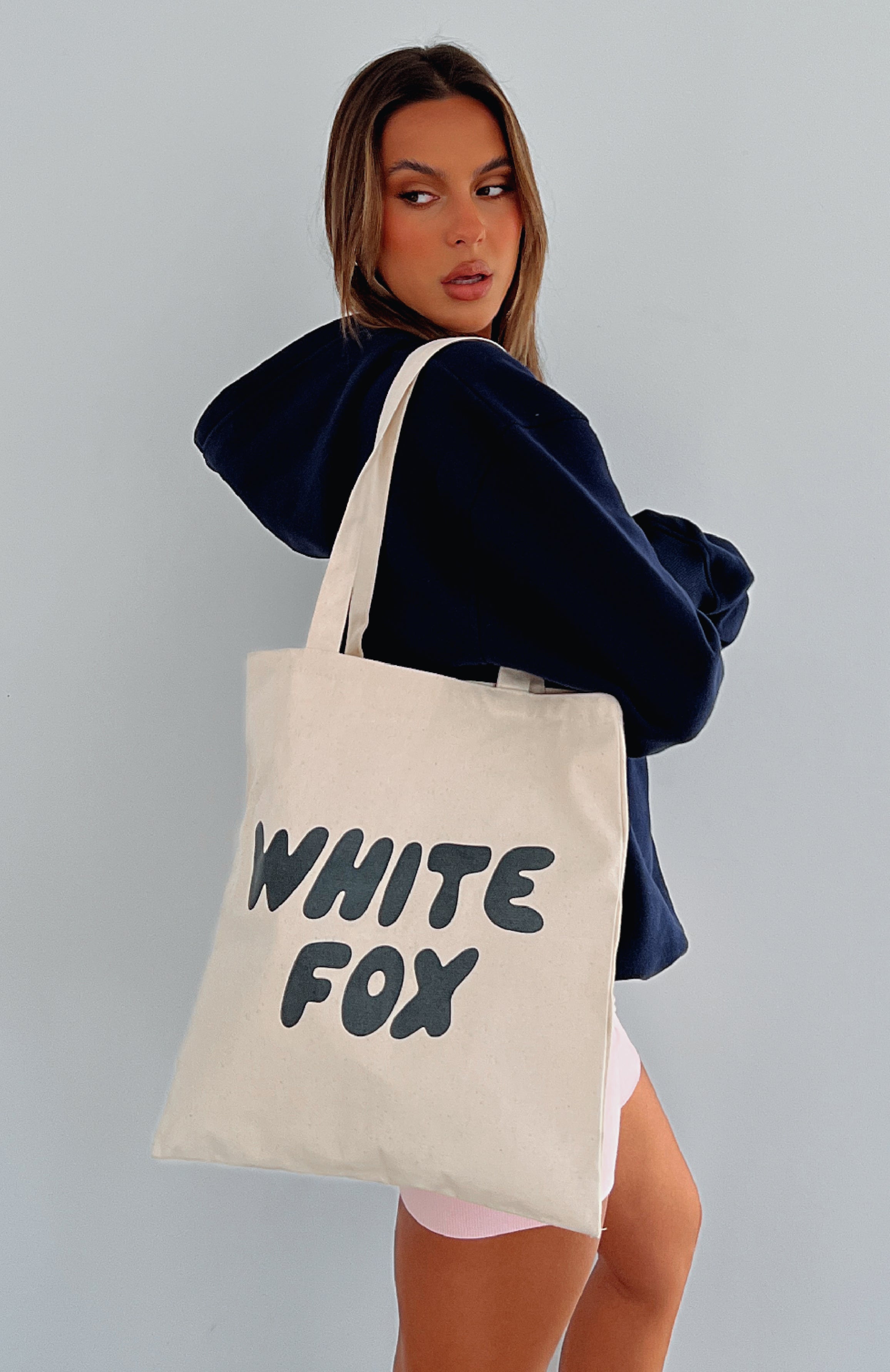 Main Moment Tote Bag Cream Shadow White Fox Boutique UK