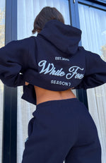 Season 7 Oversized Hoodie Deep Sea White Fox Boutique UK