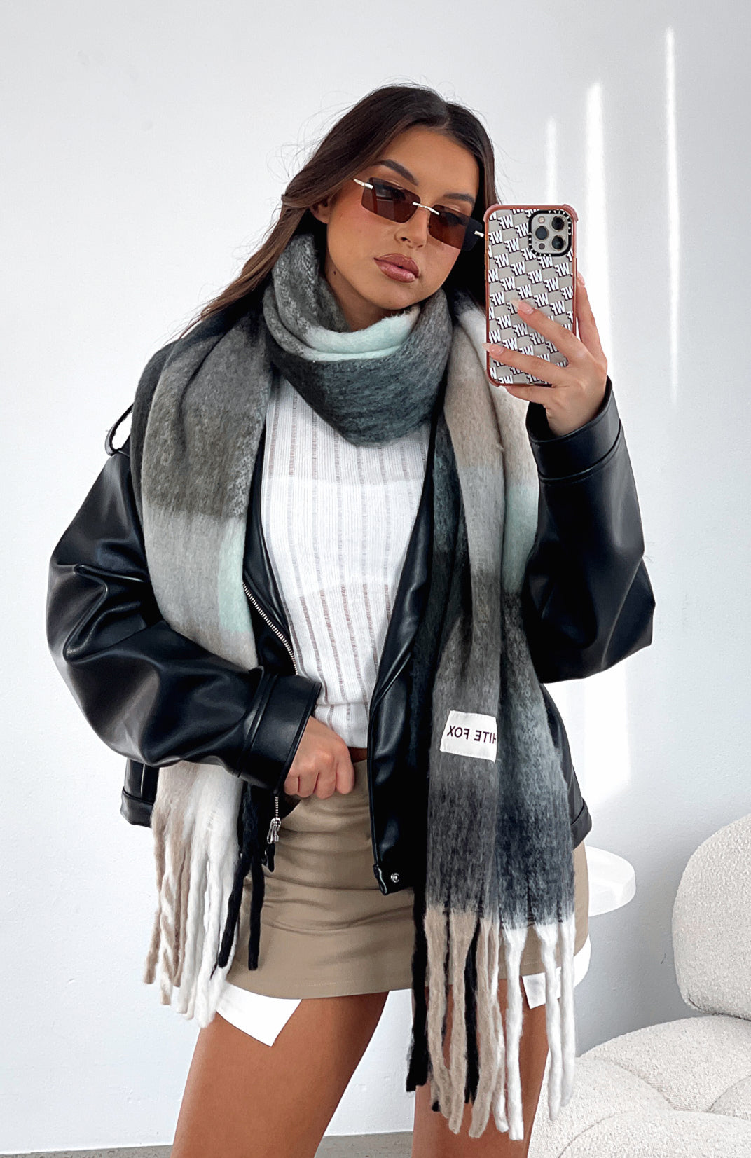 Winter Warmth Oversized Scarf Teal | White Fox Boutique UK